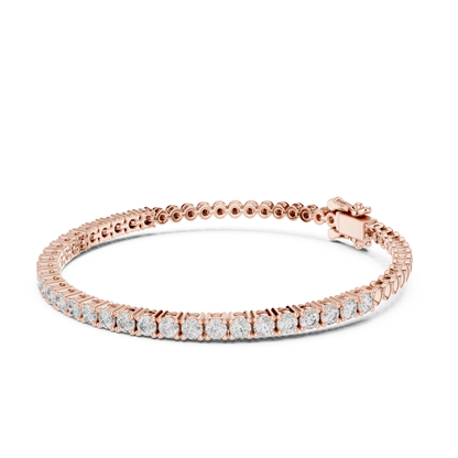 Round Cut Lab Grown Prong Set Tennis Diamond Bracelet - HIGHCARAT DIAMONDS