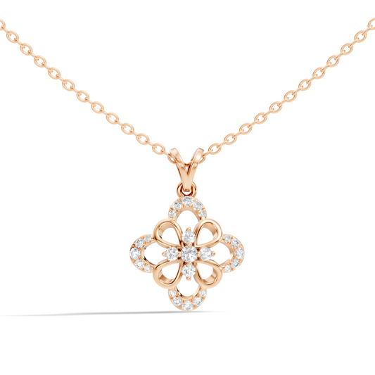 Elegant  Round Diamond Pendant 0.25 Carat Minimalist Handmade Necklace Pendant Jewelry - HIGHCARAT DIAMONDS