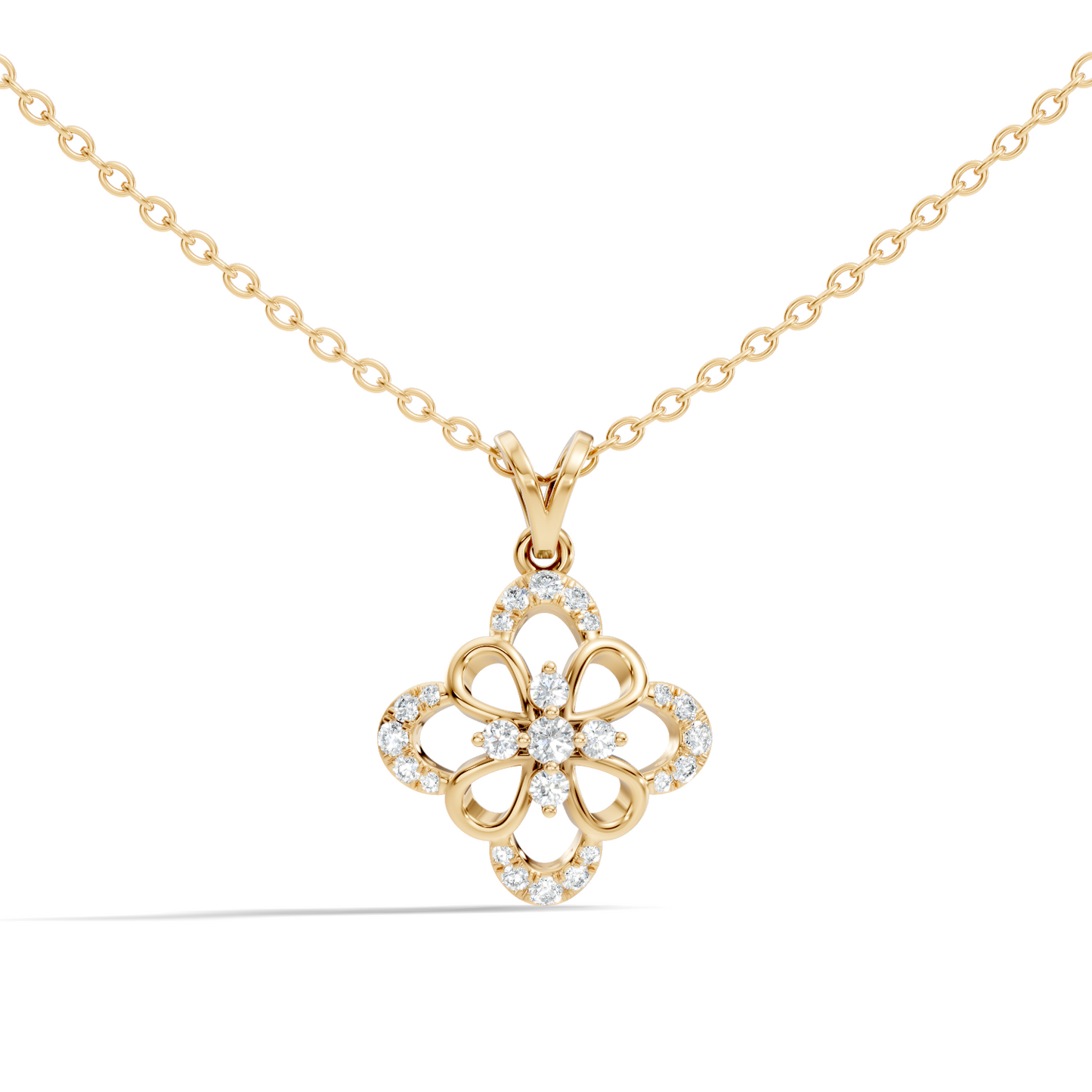 Elegant  Round Diamond Pendant 0.25 Carat Minimalist Handmade Necklace Pendant Jewelry - HIGHCARAT DIAMONDS