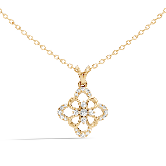 Elegant  Round Diamond Pendant 0.25 Carat Minimalist Handmade Necklace Pendant Jewelry - HIGHCARAT DIAMONDS