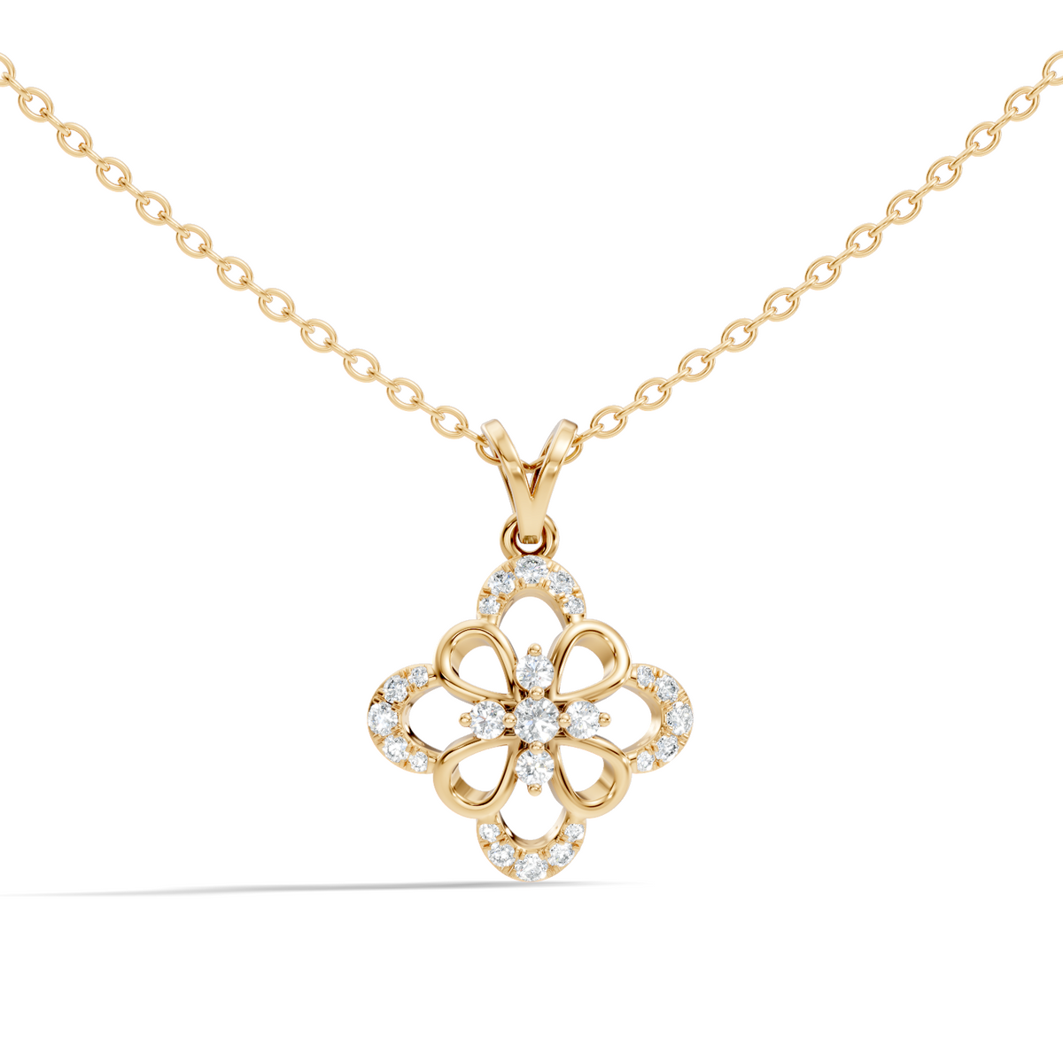 Elegant  Round Diamond Pendant 0.25 Carat Minimalist Handmade Necklace Pendant Jewelry - HIGHCARAT DIAMONDS