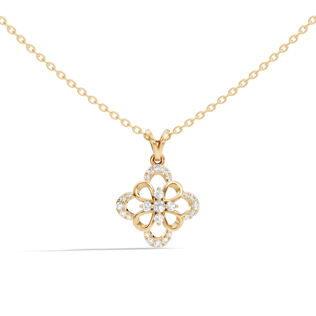 Elegant  Round Diamond Pendant 0.25 Carat Minimalist Handmade Necklace Pendant Jewelry - HIGHCARAT DIAMONDS