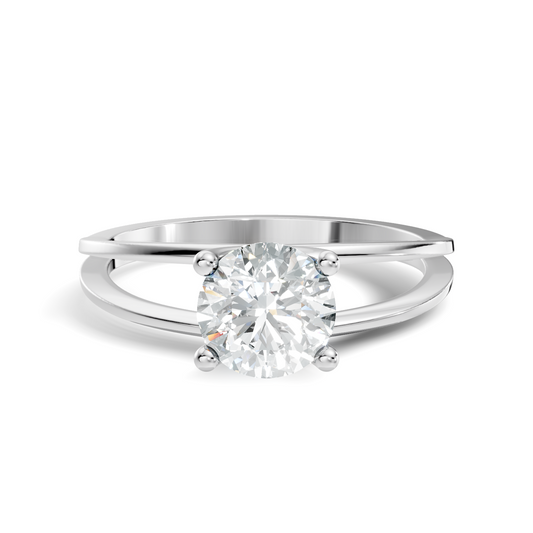 Solitaire Round Cut Lab Grown Diamond Vintage Delicate Cluster Stunning Daily Wear Ring For Her - HIGHCARAT DIAMONDS