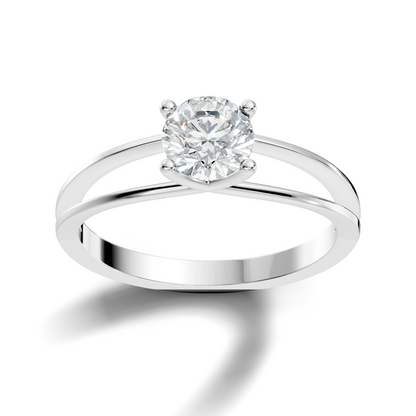 Solitaire Round Cut Lab Grown Diamond Vintage Delicate Cluster Stunning Daily Wear Ring For Her - HIGHCARAT DIAMONDS