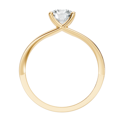 Solitaire Round Cut Lab Grown Diamond Vintage Delicate Cluster Stunning Daily Wear Ring For Her - HIGHCARAT DIAMONDS