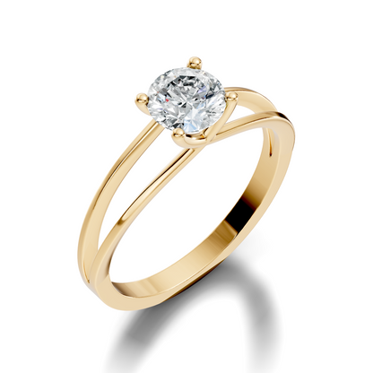 Solitaire Round Cut Lab Grown Diamond Vintage Delicate Cluster Stunning Daily Wear Ring For Her - HIGHCARAT DIAMONDS