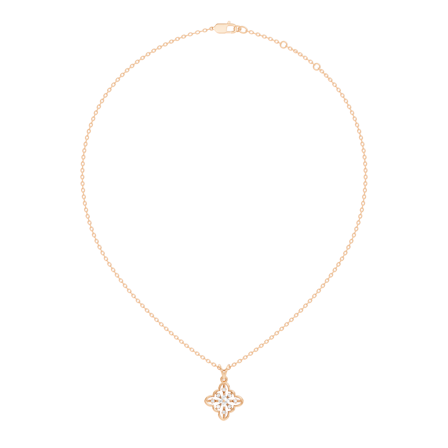 0.14 Carat Round Cut Diamond Pendant in 18K Solid Yellow Gold Perfect Gift for Her - HIGHCARAT DIAMONDS