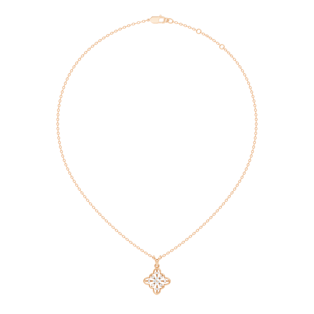 0.14 Carat Round Cut Diamond Pendant in 18K Solid Yellow Gold Perfect Gift for Her - HIGHCARAT DIAMONDS