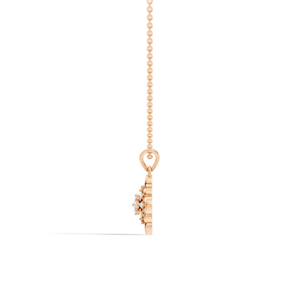 0.14 Carat Round Cut Diamond Pendant in 18K Solid Yellow Gold Perfect Gift for Her - HIGHCARAT DIAMONDS