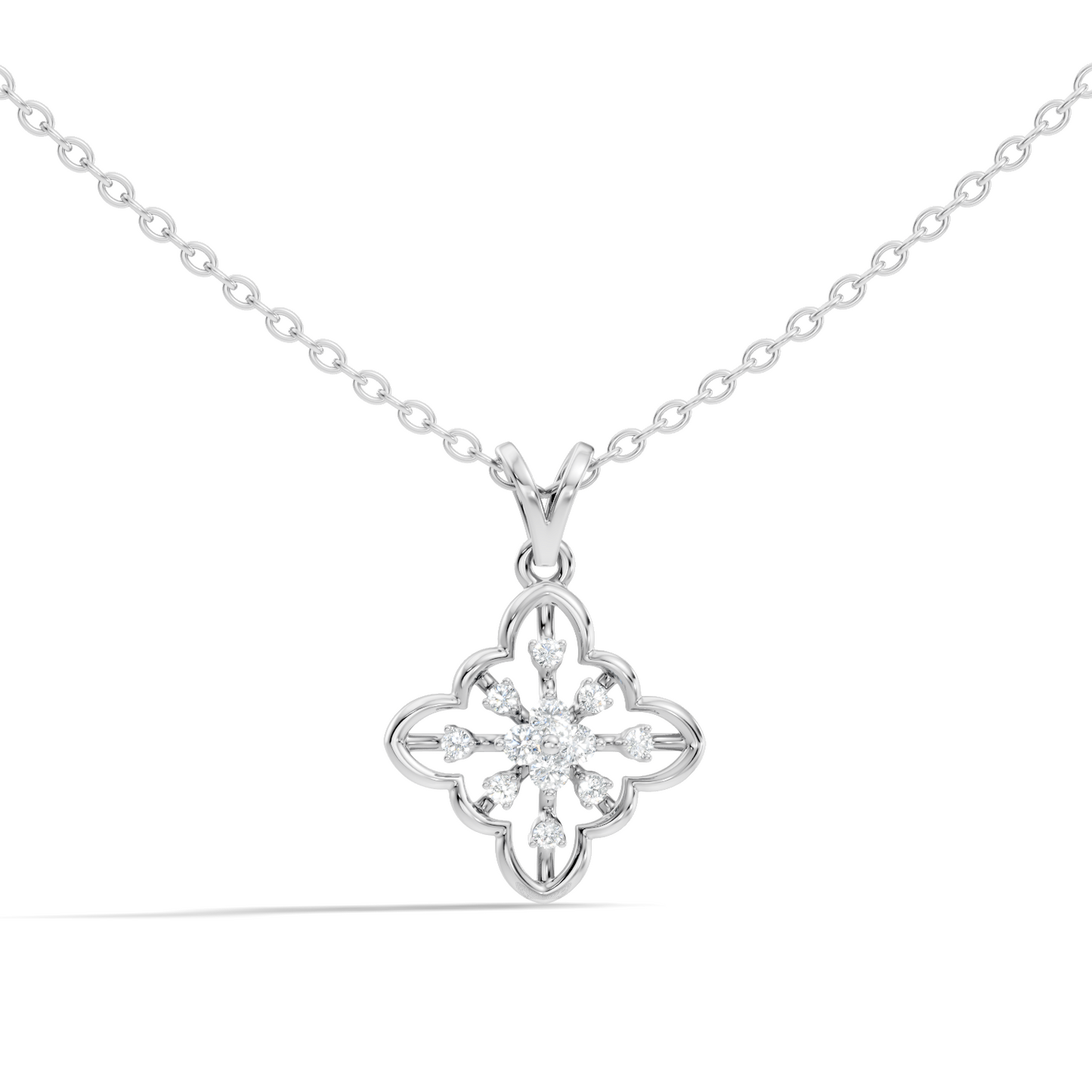 0.14 Carat Round Cut Diamond Pendant in 18K Solid Yellow Gold Perfect Gift for Her - HIGHCARAT DIAMONDS