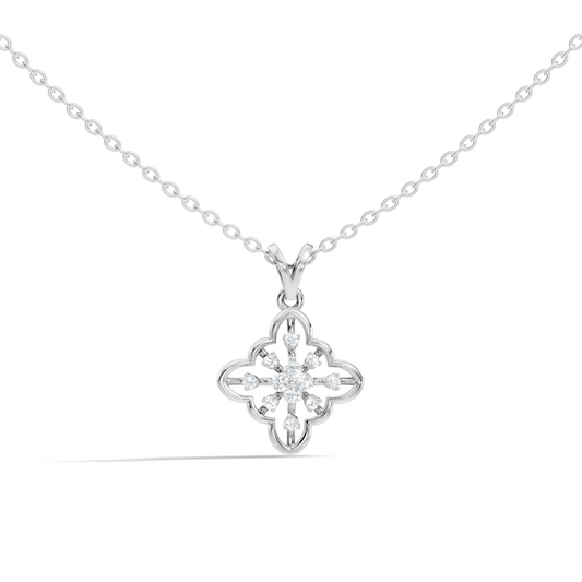 0.14 Carat Round Cut Diamond Pendant in 18K Solid Yellow Gold Perfect Gift for Her - HIGHCARAT DIAMONDS