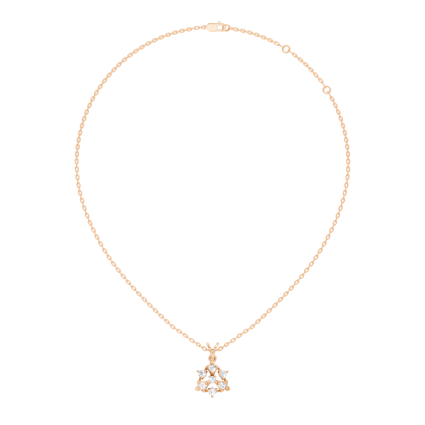 Minimalist Round Diamond Pendant In 14K White Gold Vintage Style Jewelry For Her - HIGHCARAT DIAMONDS