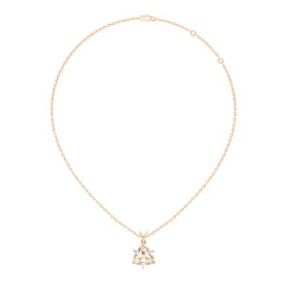 Minimalist Round Diamond Pendant In 14K White Gold Vintage Style Jewelry For Her - HIGHCARAT DIAMONDS