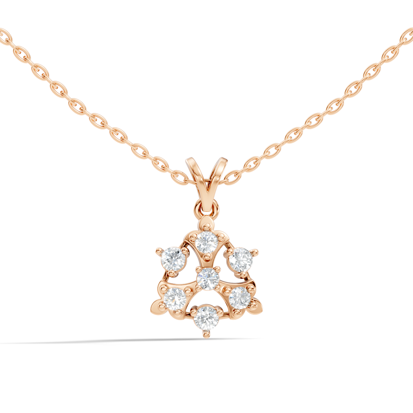 Minimalist Round Diamond Pendant In 14K White Gold Vintage Style Jewelry For Her - HIGHCARAT DIAMONDS