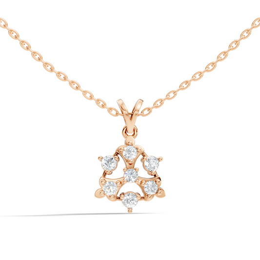 Minimalist Round Diamond Pendant In 14K White Gold Vintage Style Jewelry For Her - HIGHCARAT DIAMONDS