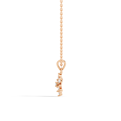 Minimalist Round Diamond Pendant In 14K White Gold Vintage Style Jewelry For Her - HIGHCARAT DIAMONDS