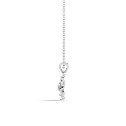 Minimalist Round Diamond Pendant In 14K White Gold Vintage Style Jewelry For Her - HIGHCARAT DIAMONDS