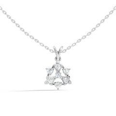 Minimalist Round Diamond Pendant In 14K White Gold Vintage Style Jewelry For Her - HIGHCARAT DIAMONDS