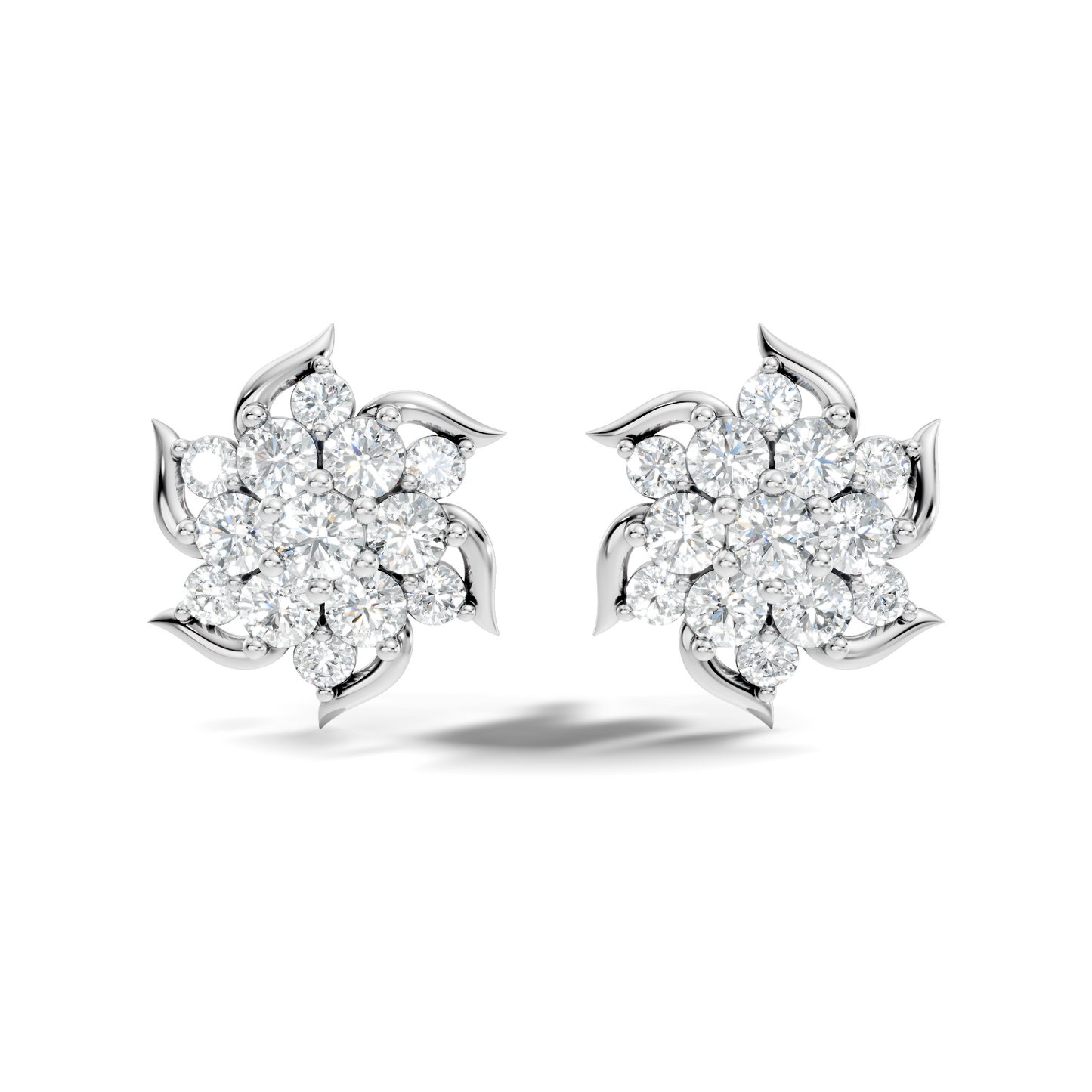 Round Shape 1.24 Ct Lab Grown & Natural Diamond 14k Solid Gold Elegance Vintage Engagement Earring For Women - HIGHCARAT DIAMONDS