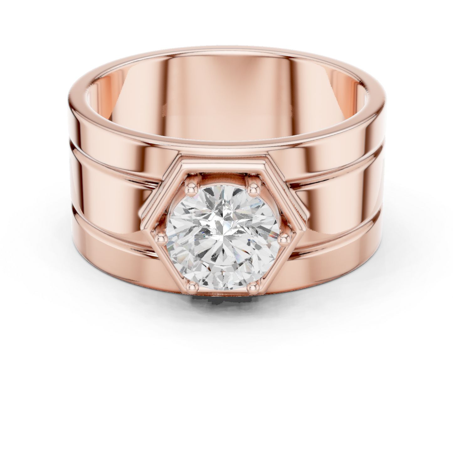 1.49 Ct Round Cut Lab Grown Diamond Classic Vintage Men's Unique Diamond Ring For Anniversary - HIGHCARAT DIAMONDS
