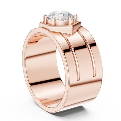 1.49 Ct Round Cut Lab Grown Diamond Classic Vintage Men's Unique Diamond Ring For Anniversary - HIGHCARAT DIAMONDS