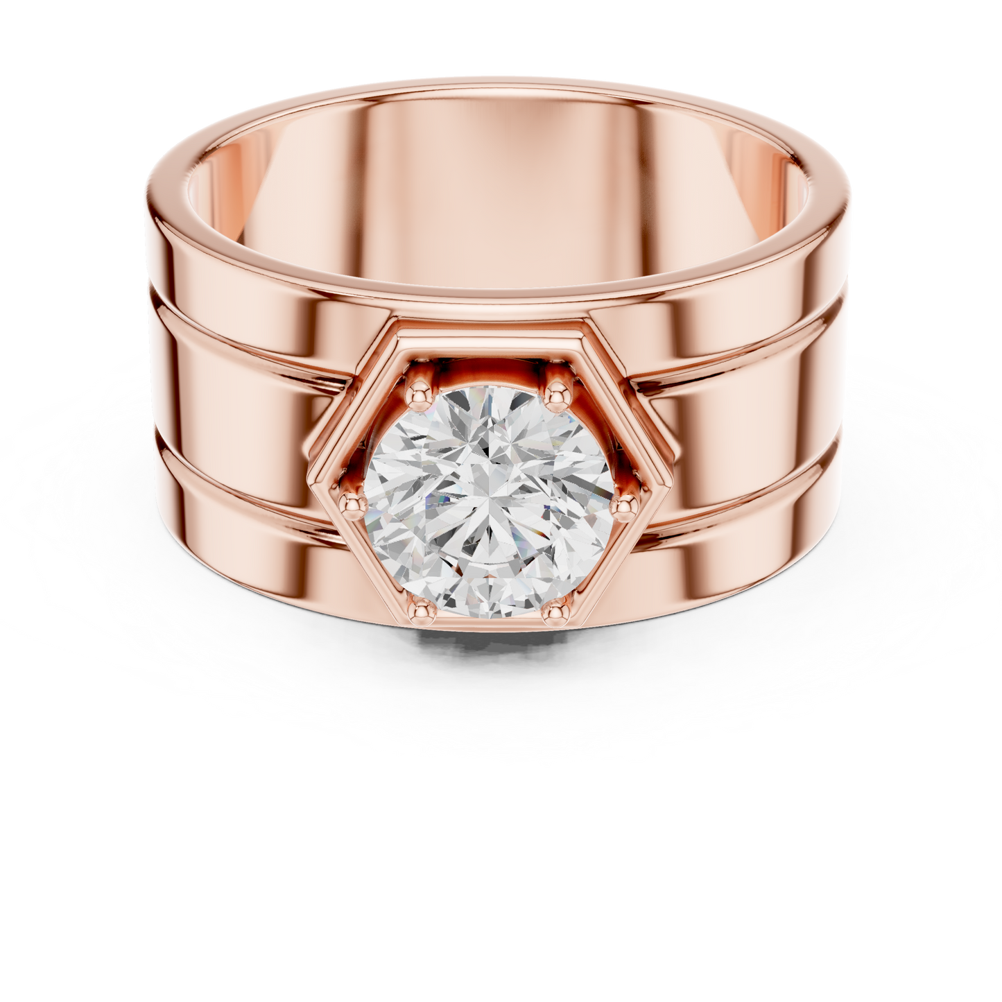 1.49 Ct Round Cut Lab Grown Diamond Classic Vintage Men's Unique Diamond Ring For Anniversary - HIGHCARAT DIAMONDS