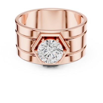 1.49 Ct Round Cut Lab Grown Diamond Classic Vintage Men's Unique Diamond Ring For Anniversary - HIGHCARAT DIAMONDS
