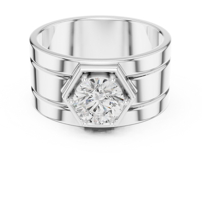 1.49 Ct Round Cut Lab Grown Diamond Classic Vintage Men's Unique Diamond Ring For Anniversary - HIGHCARAT DIAMONDS
