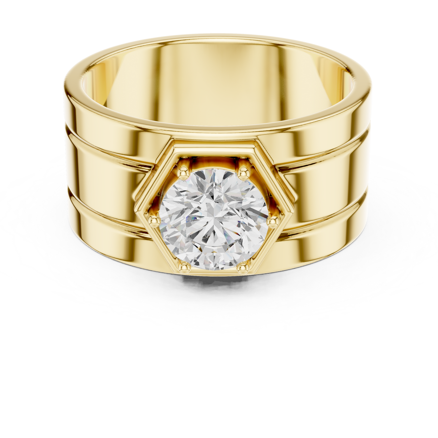 1.49 Ct Round Cut Lab Grown Diamond Classic Vintage Men's Unique Diamond Ring For Anniversary - HIGHCARAT DIAMONDS