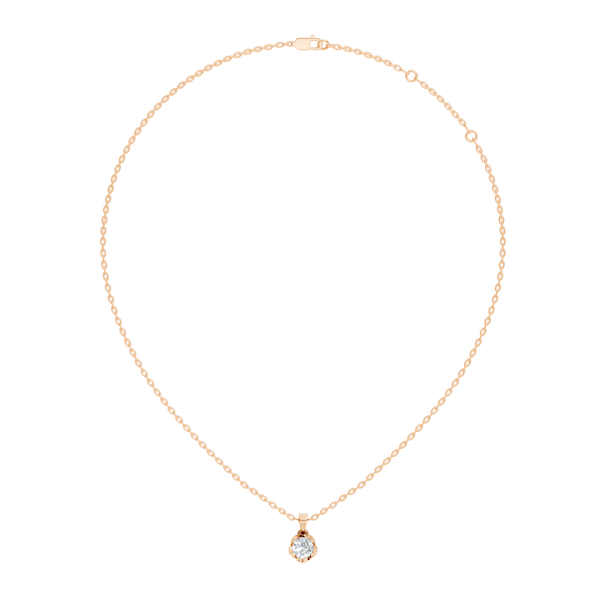 0.40 CT Round Labgrown Round Shape Diamond Pendant Perfect For Weddings & Anniversaries - HIGHCARAT DIAMONDS