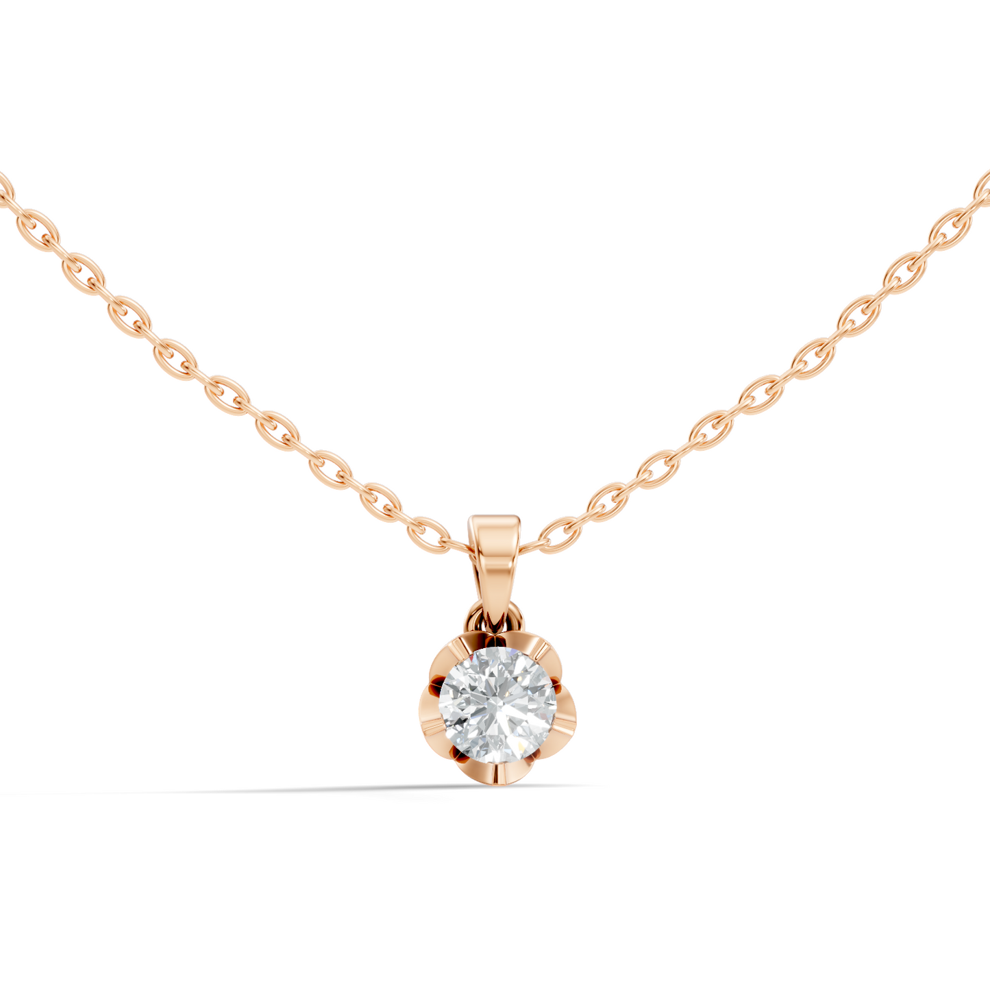 0.40 CT Round Labgrown Round Shape Diamond Pendant Perfect For Weddings & Anniversaries - HIGHCARAT DIAMONDS