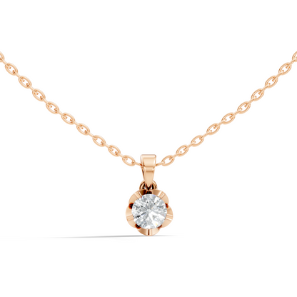 0.40 CT Round Labgrown Round Shape Diamond Pendant Perfect For Weddings & Anniversaries - HIGHCARAT DIAMONDS