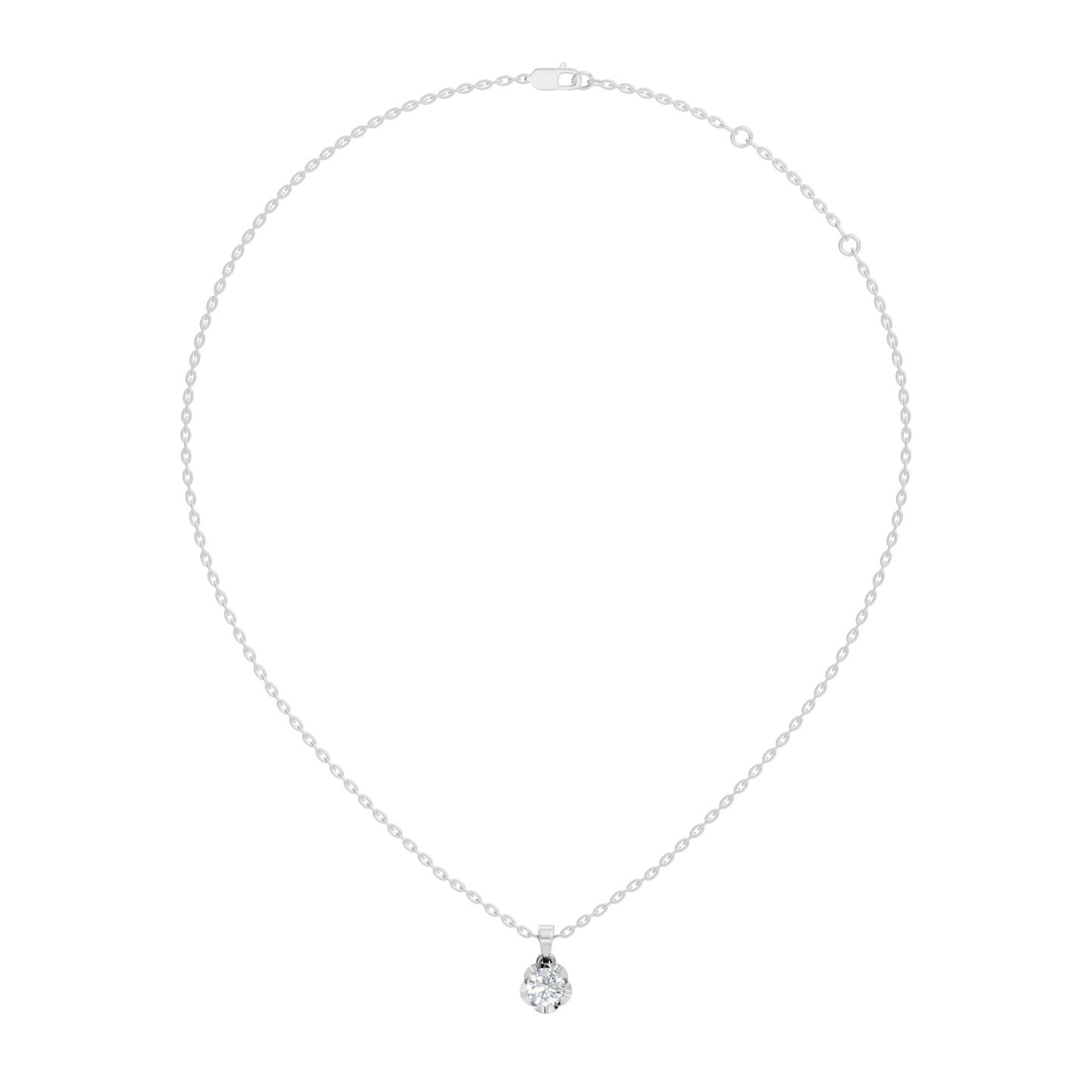 0.40 CT Round Labgrown Round Shape Diamond Pendant Perfect For Weddings & Anniversaries - HIGHCARAT DIAMONDS
