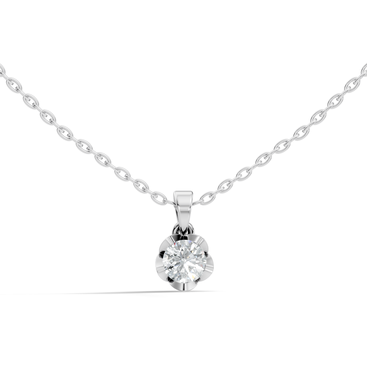 0.40 CT Round Labgrown Round Shape Diamond Pendant Perfect For Weddings & Anniversaries - HIGHCARAT DIAMONDS