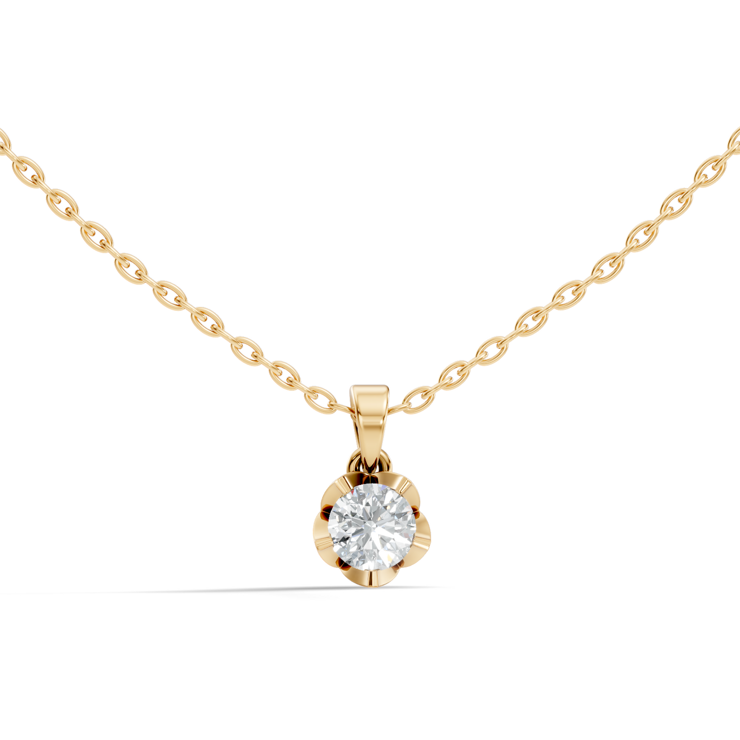 0.40 CT Round Labgrown Round Shape Diamond Pendant Perfect For Weddings & Anniversaries - HIGHCARAT DIAMONDS