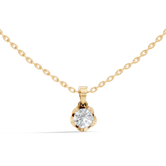 0.40 CT Round Labgrown Round Shape Diamond Pendant Perfect For Weddings & Anniversaries - HIGHCARAT DIAMONDS