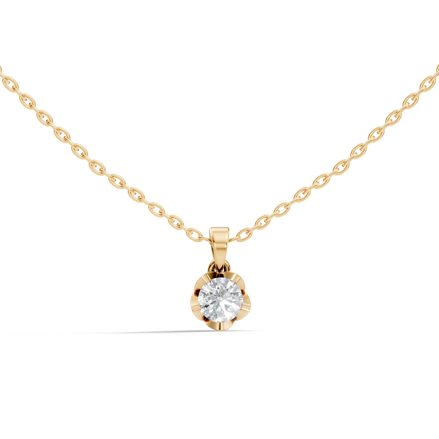 0.40 CT Round Labgrown Round Shape Diamond Pendant Perfect For Weddings & Anniversaries - HIGHCARAT DIAMONDS