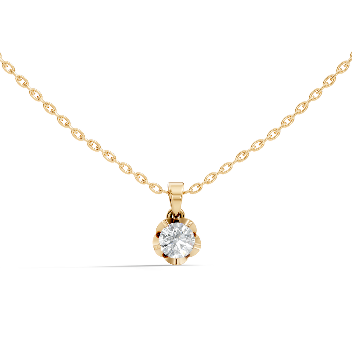 0.40 CT Round Labgrown Round Shape Diamond Pendant Perfect For Weddings & Anniversaries - HIGHCARAT DIAMONDS