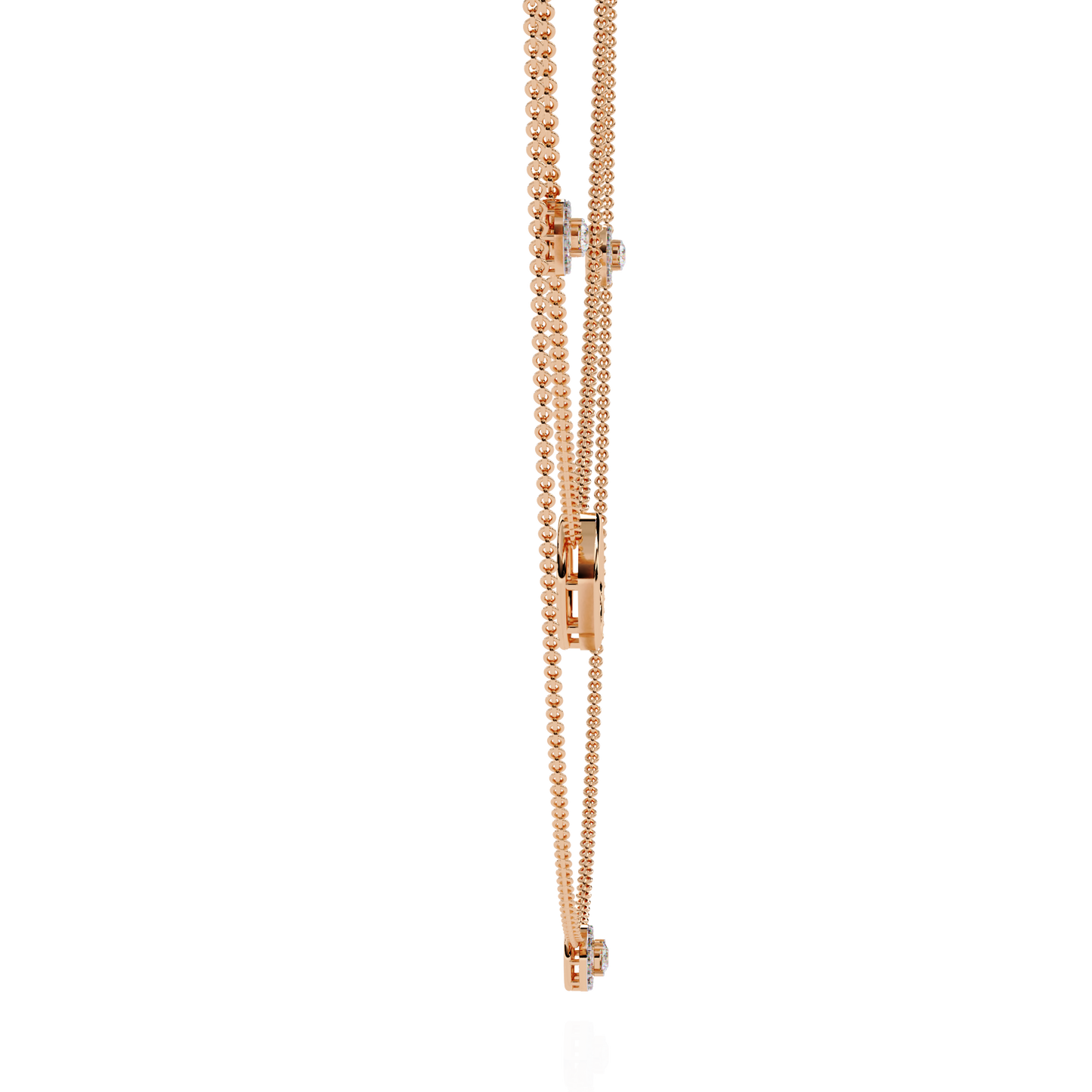Round Cut Lab grown & Natural  Diamond Halo Style Dainty Simple Daily Wear Multi Layer Necklaces For birthday Surprise Gift - HIGHCARAT DIAMONDS