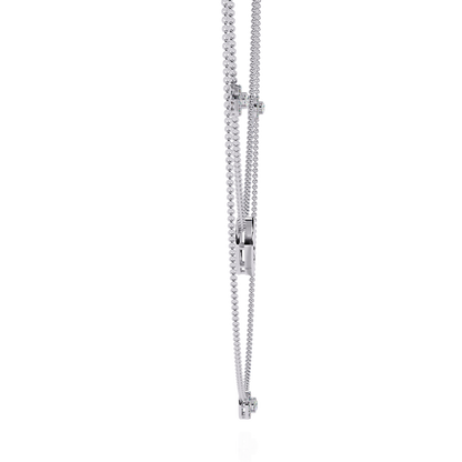 Round Cut Lab grown & Natural  Diamond Halo Style Dainty Simple Daily Wear Multi Layer Necklaces For birthday Surprise Gift - HIGHCARAT DIAMONDS