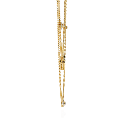Round Cut Lab grown & Natural  Diamond Halo Style Dainty Simple Daily Wear Multi Layer Necklaces For birthday Surprise Gift - HIGHCARAT DIAMONDS