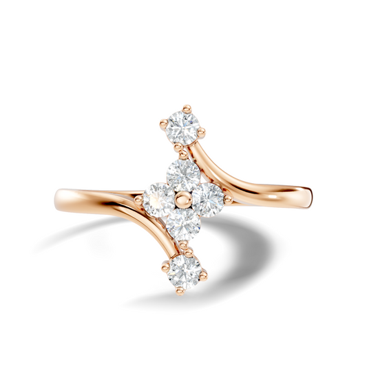 Round Cut Lab grown and Natural Diamond Vintage Minimalist Dainty Classic Promise  Ring For Her