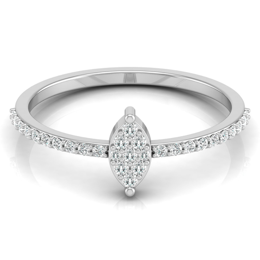 Round Cut Minimalist Eco-Friendly Lab Diamond Accent Ring In 18K Solid Gold Perfect Gift For Her - HIGHCARAT DIAMONDS