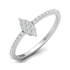 Round Cut Minimalist Eco-Friendly Lab Diamond Accent Ring In 18K Solid Gold Perfect Gift For Her - HIGHCARAT DIAMONDS