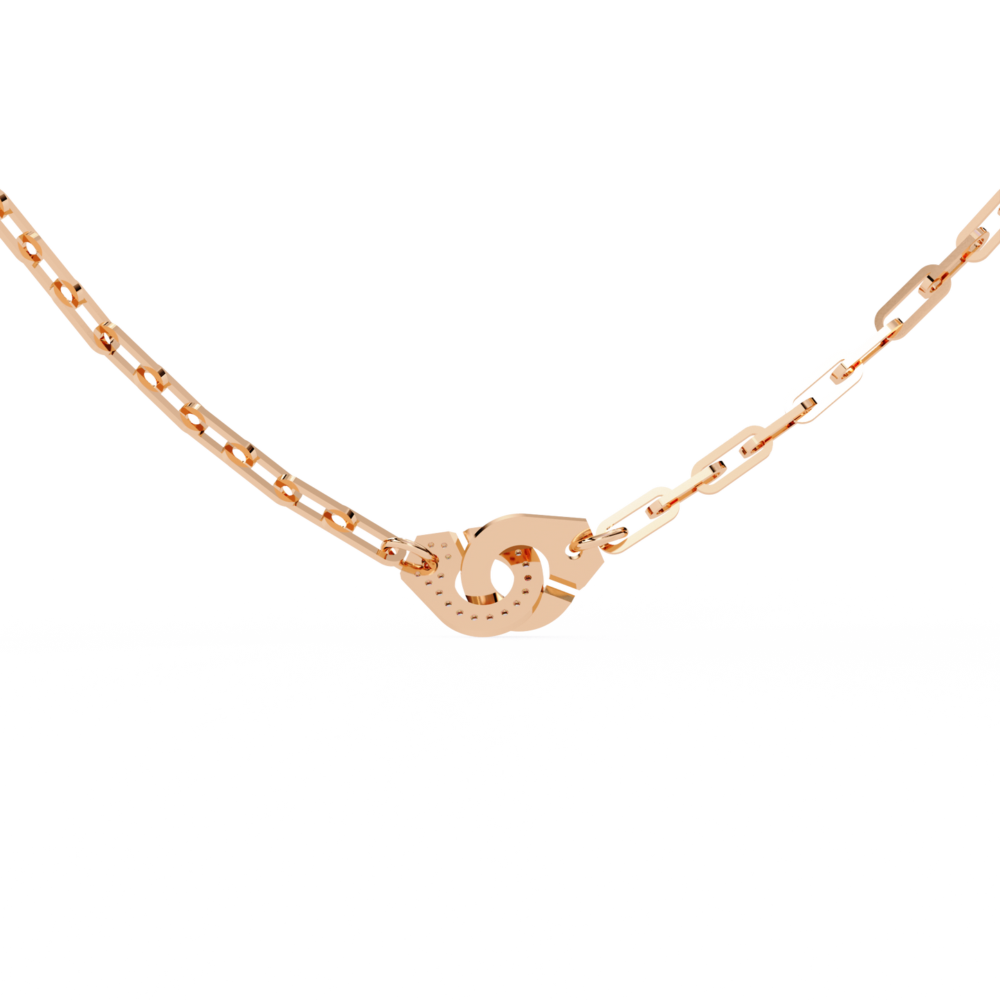 Round Cut Natural & Lab Grown 18k Solid Gold Art Deco Cluster Daily Wear Necklace For Women's - HIGHCARAT DIAMONDS