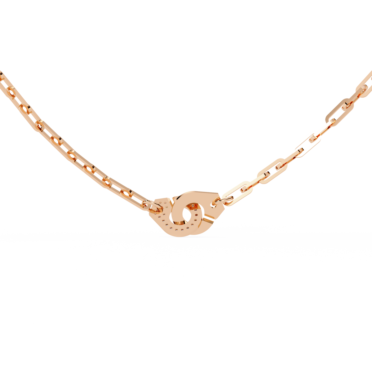 Round Cut Natural & Lab Grown 18k Solid Gold Art Deco Cluster Daily Wear Necklace For Women's - HIGHCARAT DIAMONDS