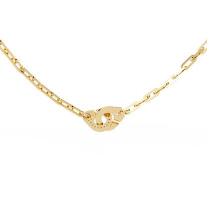 Round Cut Natural & Lab Grown 18k Solid Gold Art Deco Cluster Daily Wear Necklace For Women's - HIGHCARAT DIAMONDS