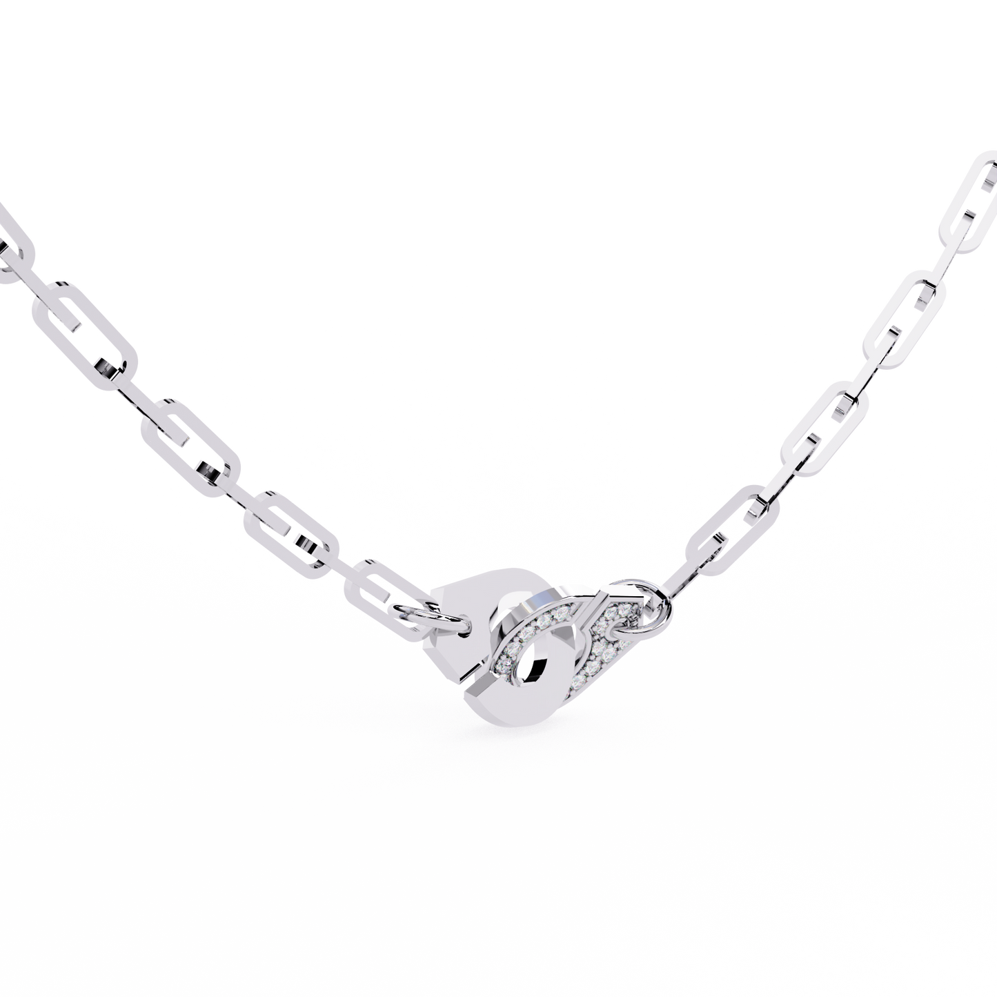 Round Cut Natural & Lab Grown 18k Solid Gold Art Deco Cluster Daily Wear Necklace For Women's - HIGHCARAT DIAMONDS