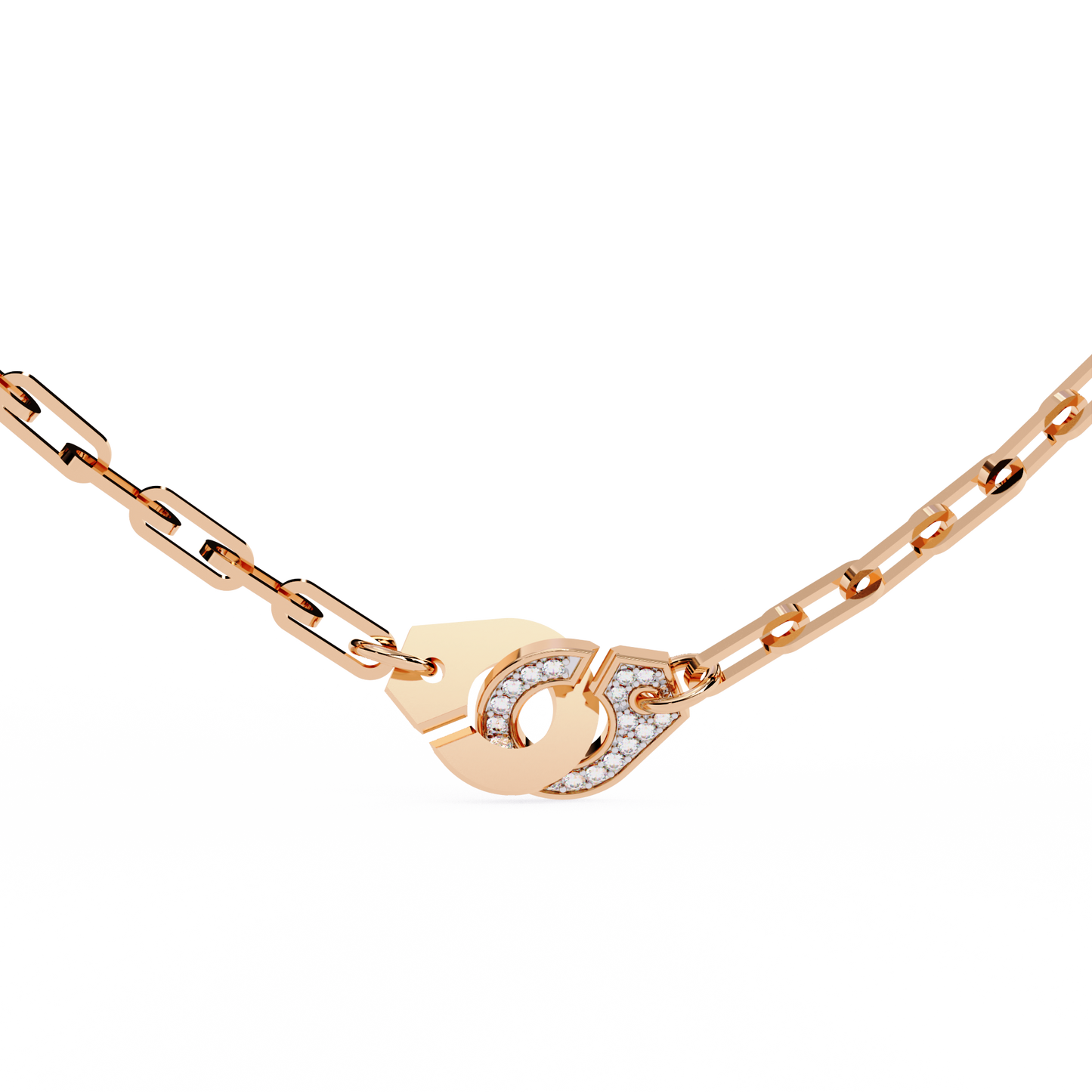 Round Cut Natural & Lab Grown 18k Solid Gold Art Deco Cluster Daily Wear Necklace For Women's - HIGHCARAT DIAMONDS