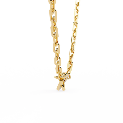 Round Cut Natural & Lab Grown 18k Solid Gold Art Deco Cluster Daily Wear Necklace For Women's - HIGHCARAT DIAMONDS